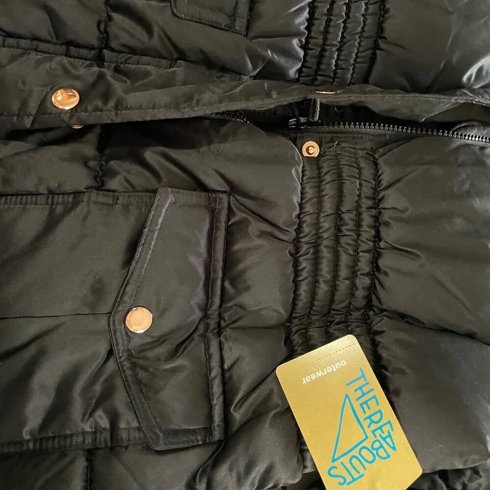 ThereAbouts Outerwear - Black Puffer Coat - Girls XL - NWT - Picture 7 of 12